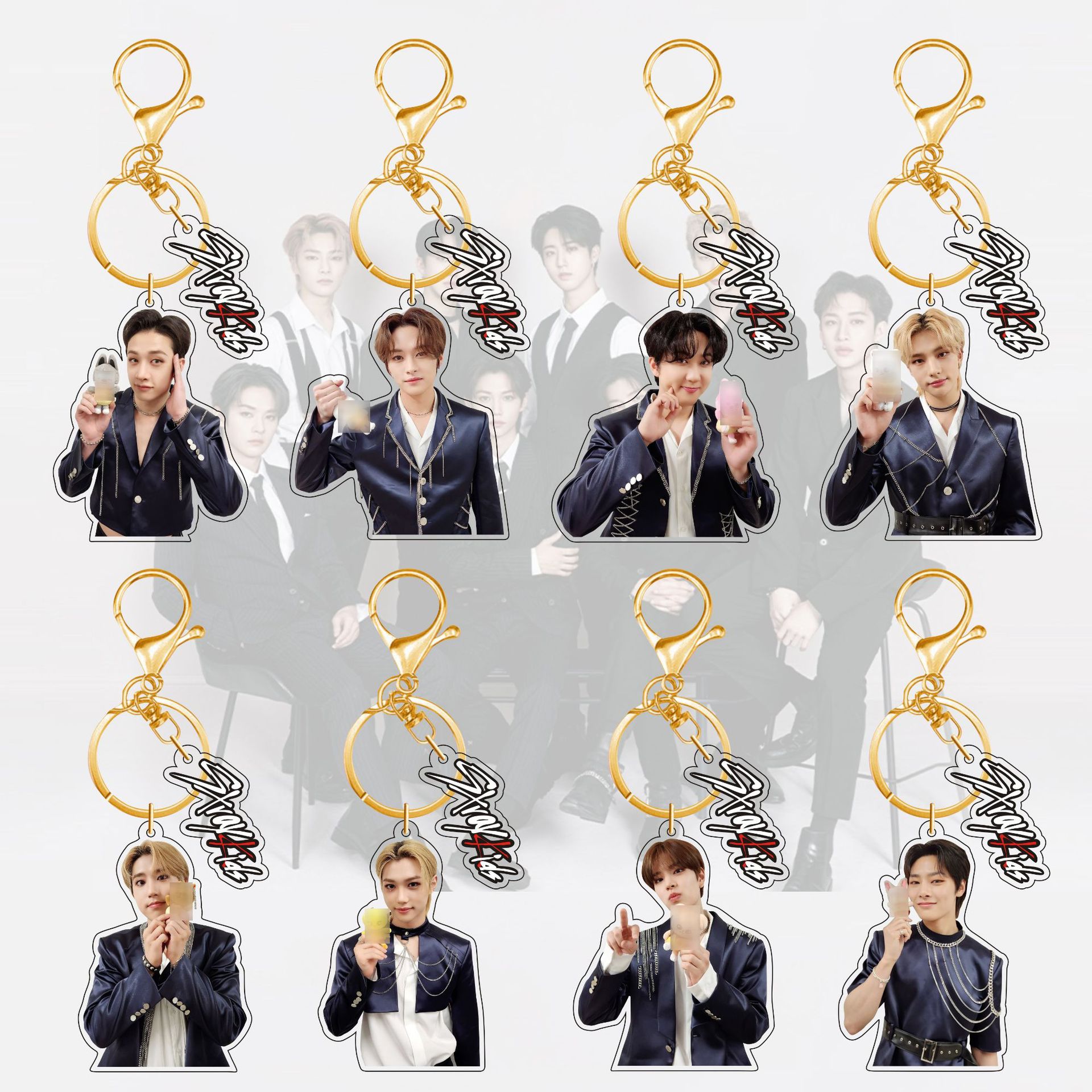 Anime Merchandise Figures - Straykids Acrylic Keychain New 5th Anniversary