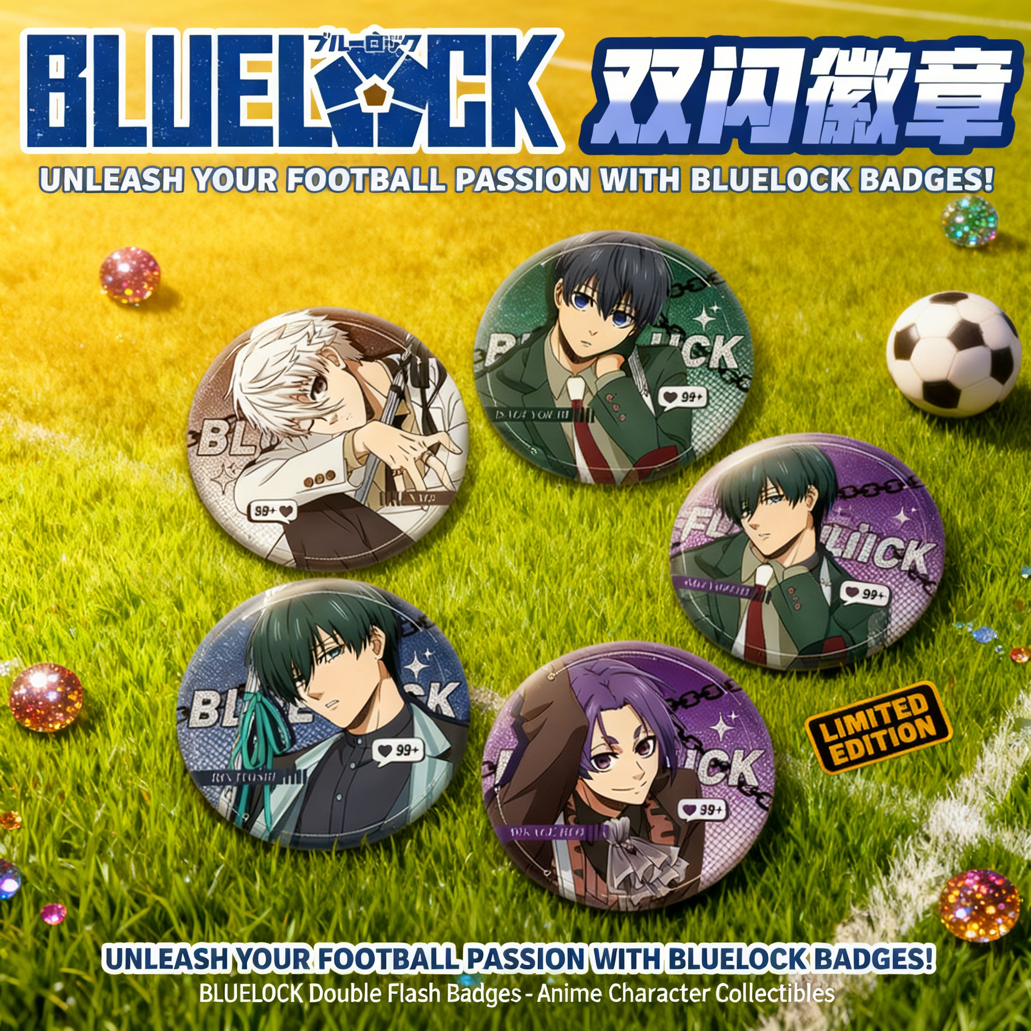 Anime Cosplay Merchandise - Blue Lock Anime Manga Cosplay Accessories