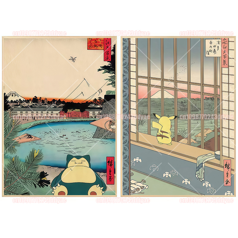 Classic Pokemon Canvas Paintin - Anime Poster Print review and price