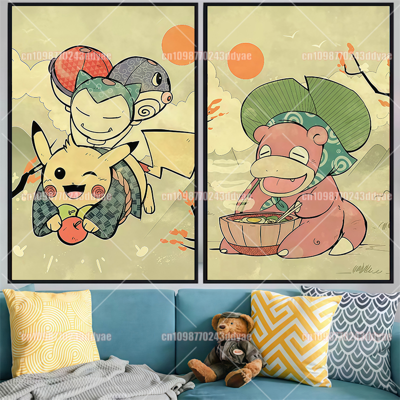 Classic Pokemon Canvas Paintin - Anime Poster Print review and price