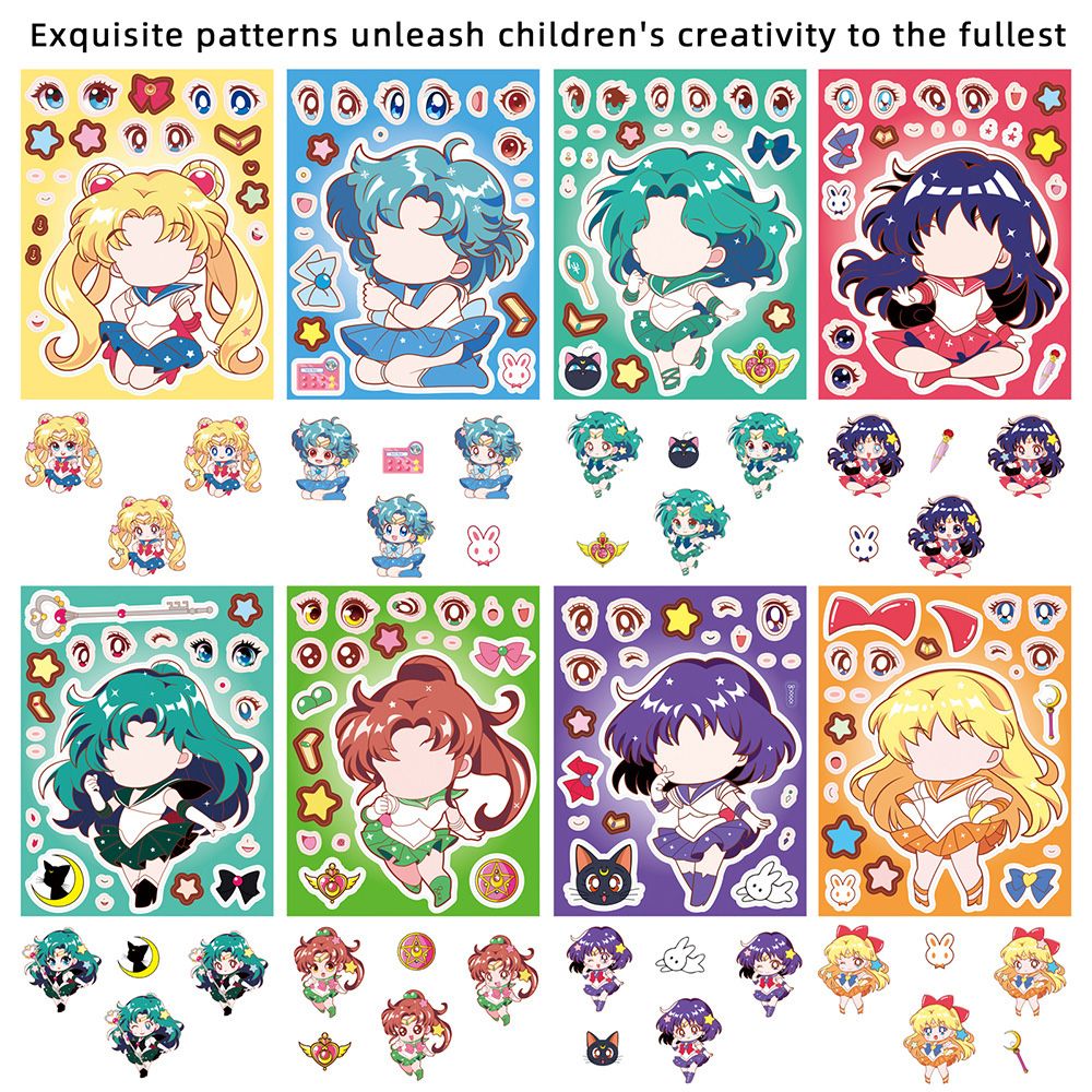 8/16PCS Sailor Moon Face-Chang - Anime Poster Print review and price