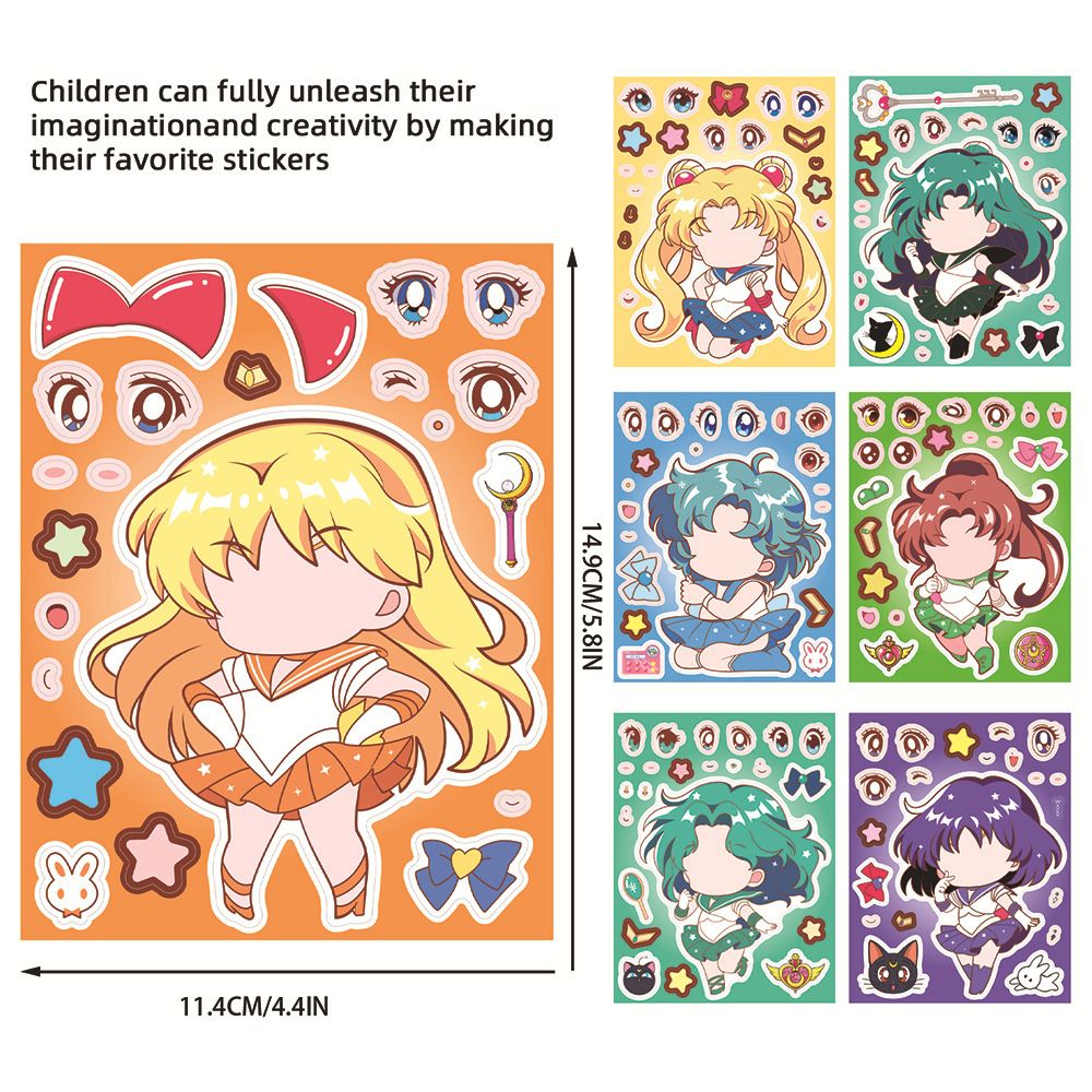 8/16PCS Sailor Moon Face-Chang - Anime Poster Print review and price